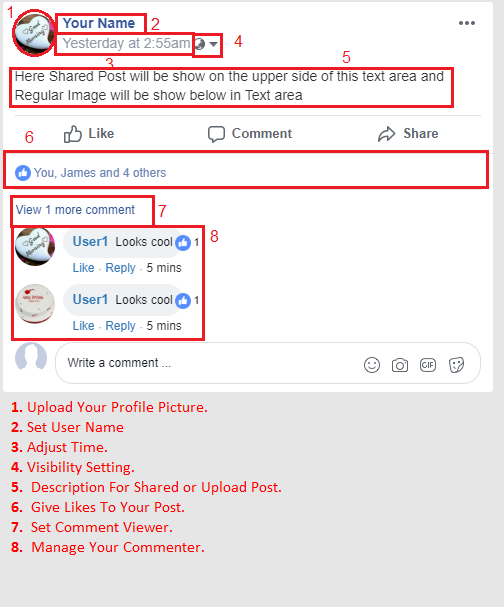 Fake Facebook Post, Comments and Likes 