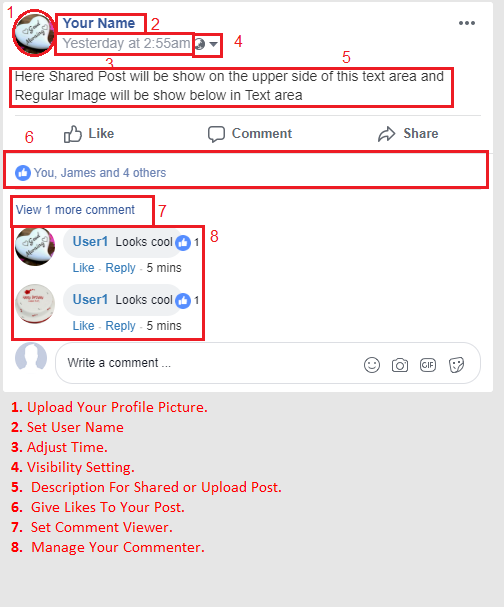 fake facebook comments on promotee