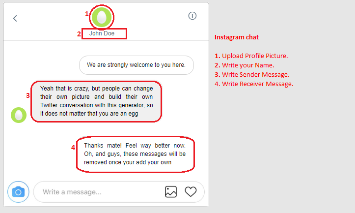 generate-fake-instagram-chat | Zeoob