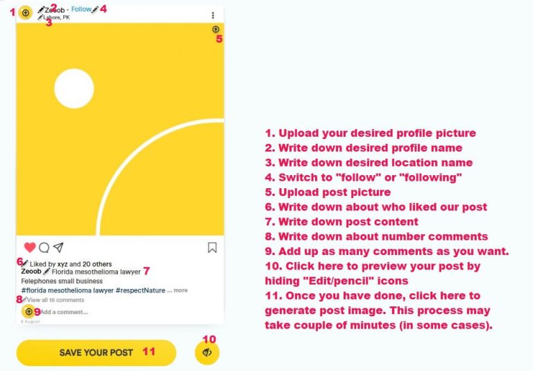 apps to create fake instagram posts