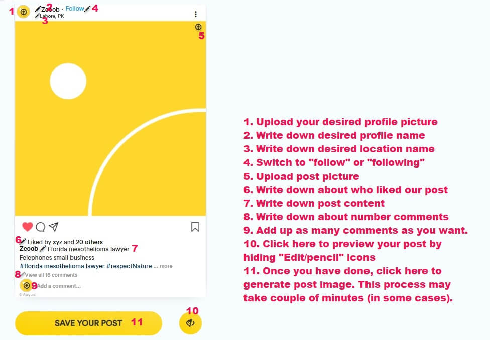 Zeoob Create Fake Instagram Posts With Zeoob s Post Generator Tool
