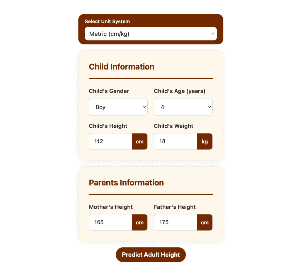 Height Calculator: Best Tool for Parenting Confidence