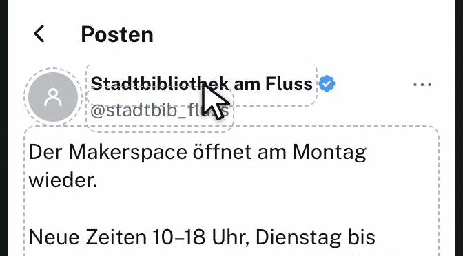Auf den Namen in einer Tweet-Vorschau tippen und einen neuen eingeben, während sich die Vorschau live aktualisiert